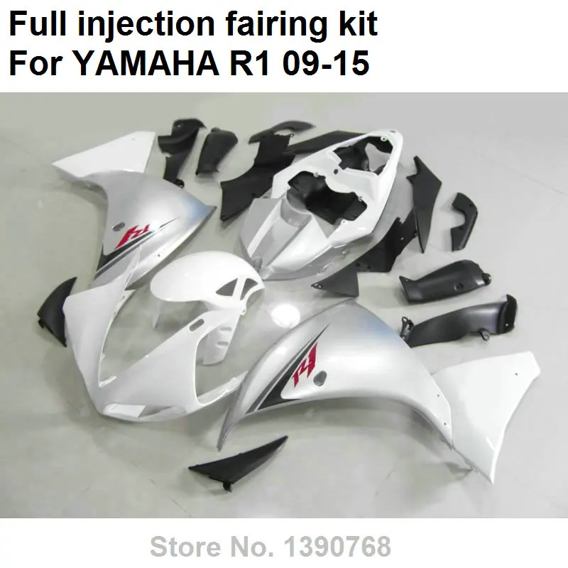 Комплект обтекателей для кузова YAMAHA YZF R1 09 10 11 12 13 14 15 белый черный обтекатель 2009-2015