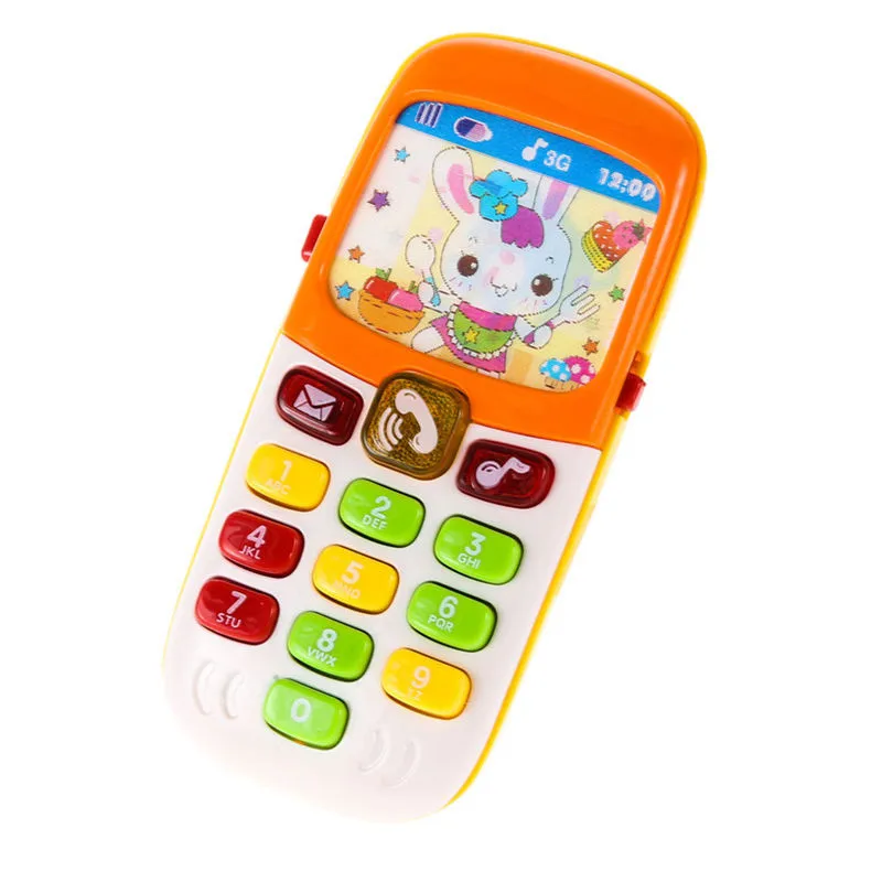 Младенческой Игрушечные лошадки Для детей электронные мобильный телефон с Звук смартфон игрушка мобильный телефон раннее образование