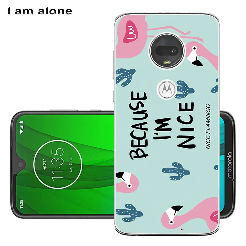 Чехлы для телефонов I am alone для Motorola Moto G7 G7 Play G7 power Solf из ТПУ, модные милые Чехлы для Moto G7 - Цвет: Solf TPU AA43