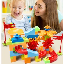 76 шт. мрамор Run Track Deluxe наборы для ухода за кожей слайд лабиринт с шаром строительство игрушечные лошадки детей мальчиков и девочек