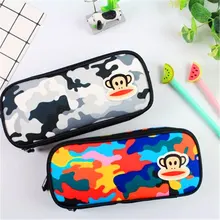 1PC Cute comical monkey Canvas Pencil Cases Stationery Storage Pen Bag Gifts School Office Pencil Bags Lovelty Pencil Pouch