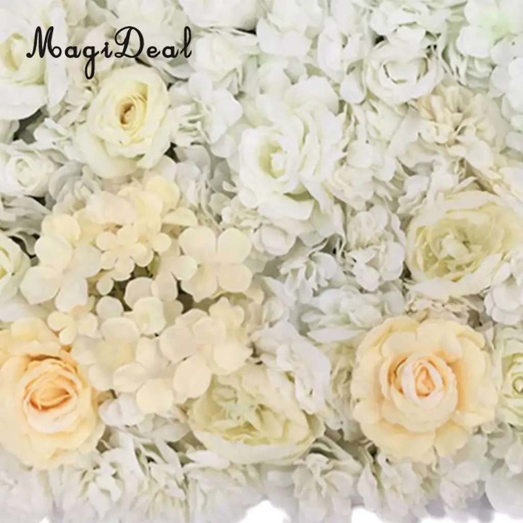 Artificial Flower Roses Wall Panel Wedding Stage Backdrop Home Shop Window Decorative Forals 7 Colors Pick