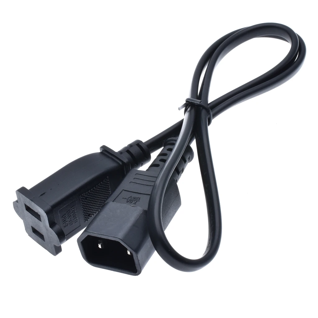 IEC 320 C14 к Nema 1 15R удлинитель для PDU/UPS папа нам 2pin плоский розетка адаптер питания