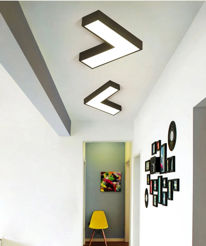 Modern Simple Macaron Color Arrow Design Ceiling Lights Geometry LED Ceiling Lamp For Bedroom Study Corridor Office Meeting Room (15)