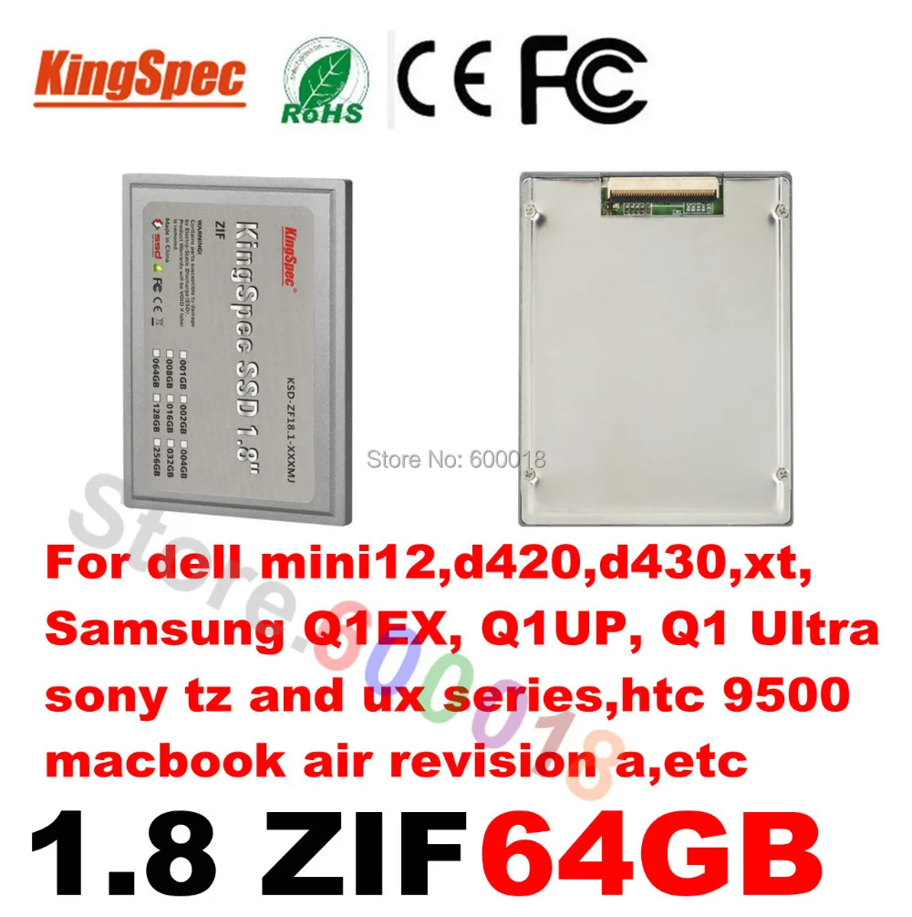 Твердотельный накопитель Kingspec ssd 1 8 дюйма ZIF 2 CE HD SSD 64 Гб HDD жесткий диск для dell mini12
