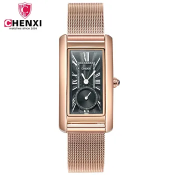 

CHENXI Rose Gold Quartz Clock Watch Women Watches Ladies Luxury Brand Wristwatch For Female Clock Montre Femme Relogio Feminino