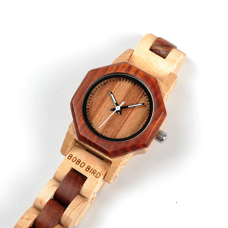 BOBO BIRD 27 мм женские часы деревянные наручные часы с деревянным ремешком женские часы женские кварцевые часы relogio feminino Прямая поставка