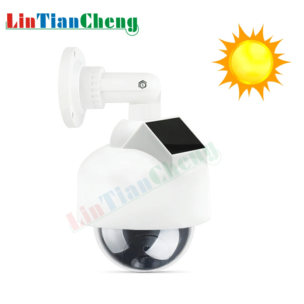 

LINTIANCHENG Dome Dummy cctv Camera Solar Powered Night With Led Light Outdoor Fake Imitation Camera For Security Free Shipping