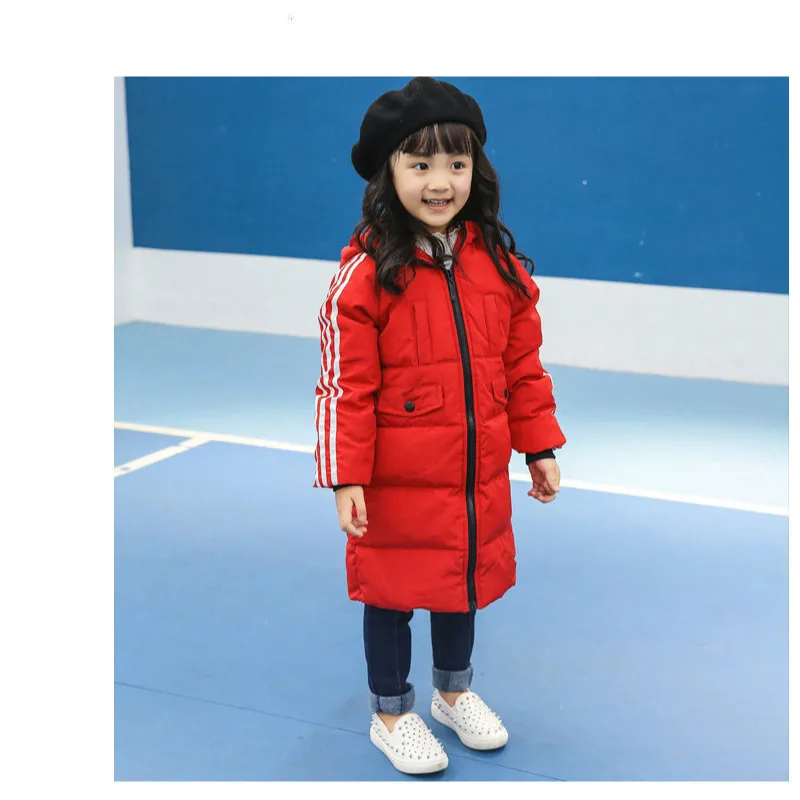 Fashion winter children's down jacket warm thickened Slim long children's clothing men and women in large children's down jacket
