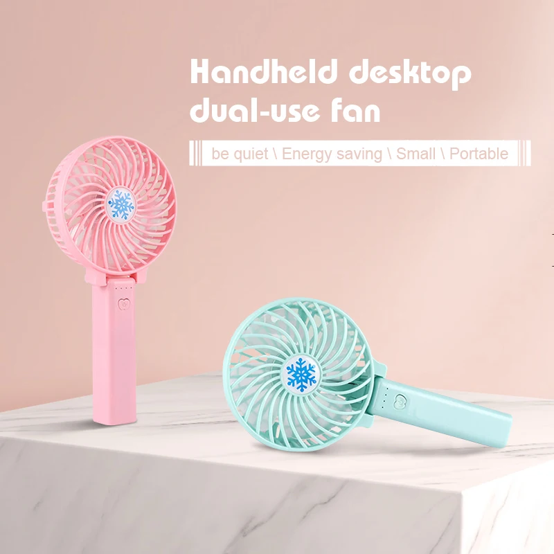 

Mini Handheld Fan Cooler Handheld USB Charging Mini Desk Fan Rechargeable ABS Portable For Office Outdoor Household Travel