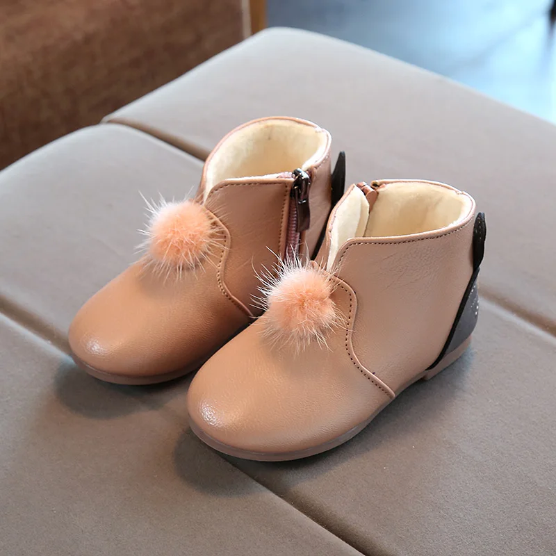 Children Shoes Girls Boots 2017 Winter Fashion Lovely Cat