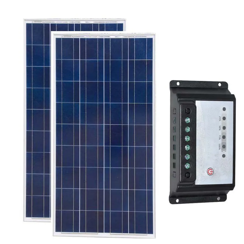 Zonnepanelen 24v 300w Splar модуль 12v 150w 2 шт Солнечный Контроллер заряда 12 v/24 v 20A солнечная