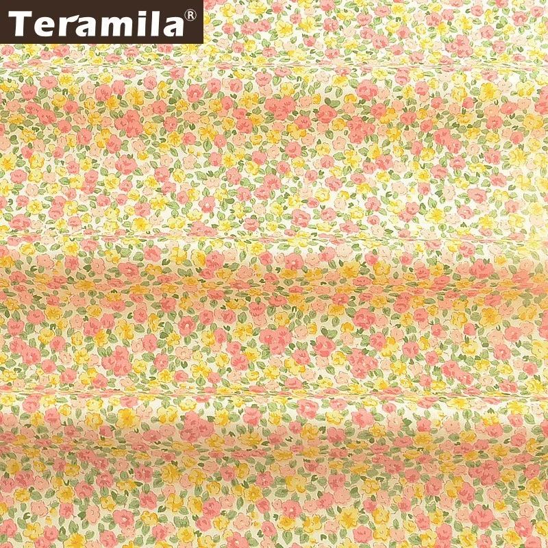 Teramila цветы дизайн хлопок ткань метр Patchwrok DIY швейная одежда Скрапбукинг текстиль Tissu стеганый Tecido Telas