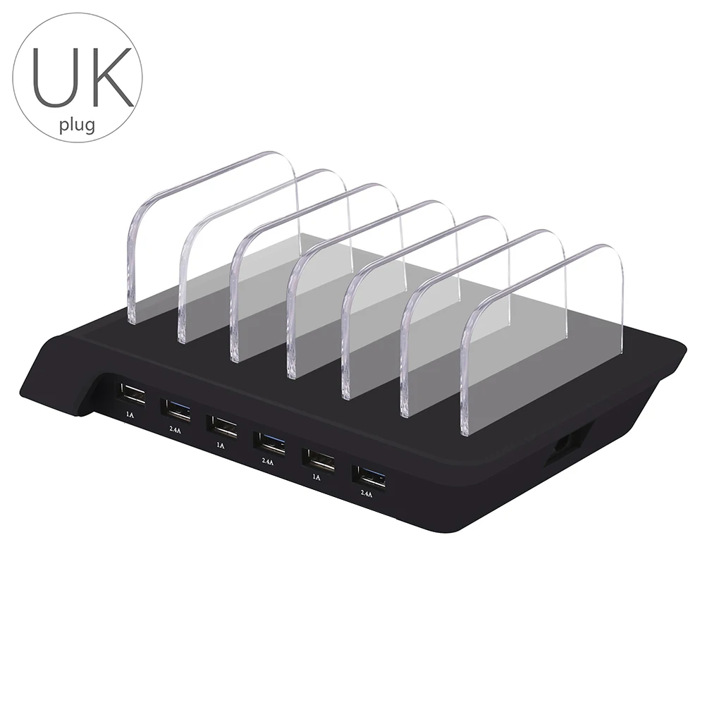 6 منافذ USB انفصال Buffles شاحن سفر للهاتف الهاتف المحمول اللوحي سطح المكتب شحن محول محور