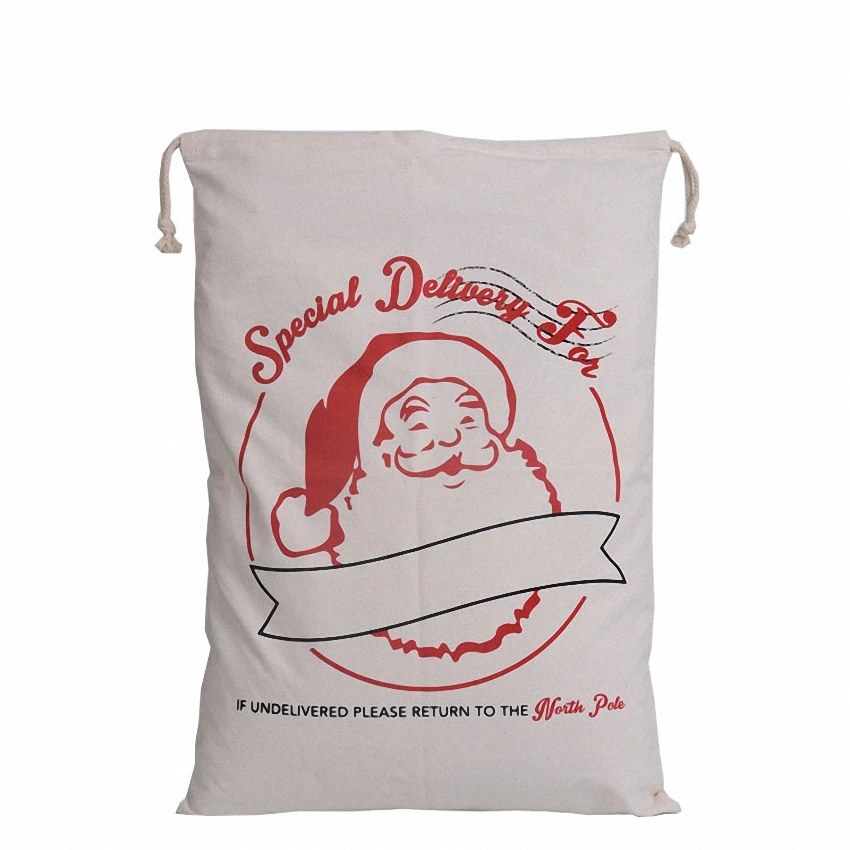 Zonaflor 1 шт Подарочная сумка Рождественская 11 видов стилей красная с завязками холщовый мешок Санта деревенский винтажный Рождественский чулок