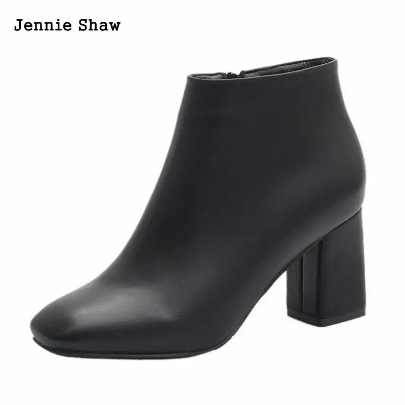 

Ankle Booties For Women Shoes 2017 New Shoes Fashion Woman High Heel Shoes Square Toe Sys-1313