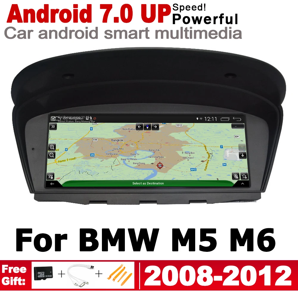 

Android 7.0 up car player for BMW M5 M6 E65 F10 2008~2012 CIC original Style Autoradio gps navigation HD screen 2GB+16GB WiFi