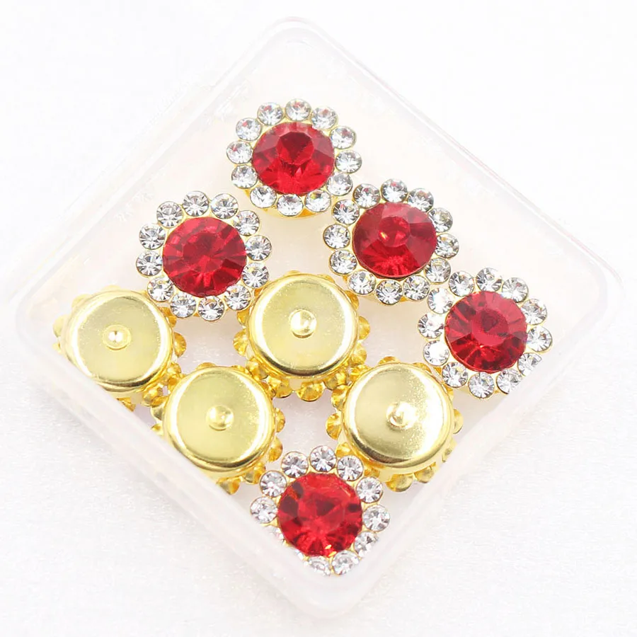 

10mm 20pcs Shine Crystal AB Color Sew On Rhinestone with Silver Claw Sew On Stones buttons for DIY Garment Jewelry New Hot sale