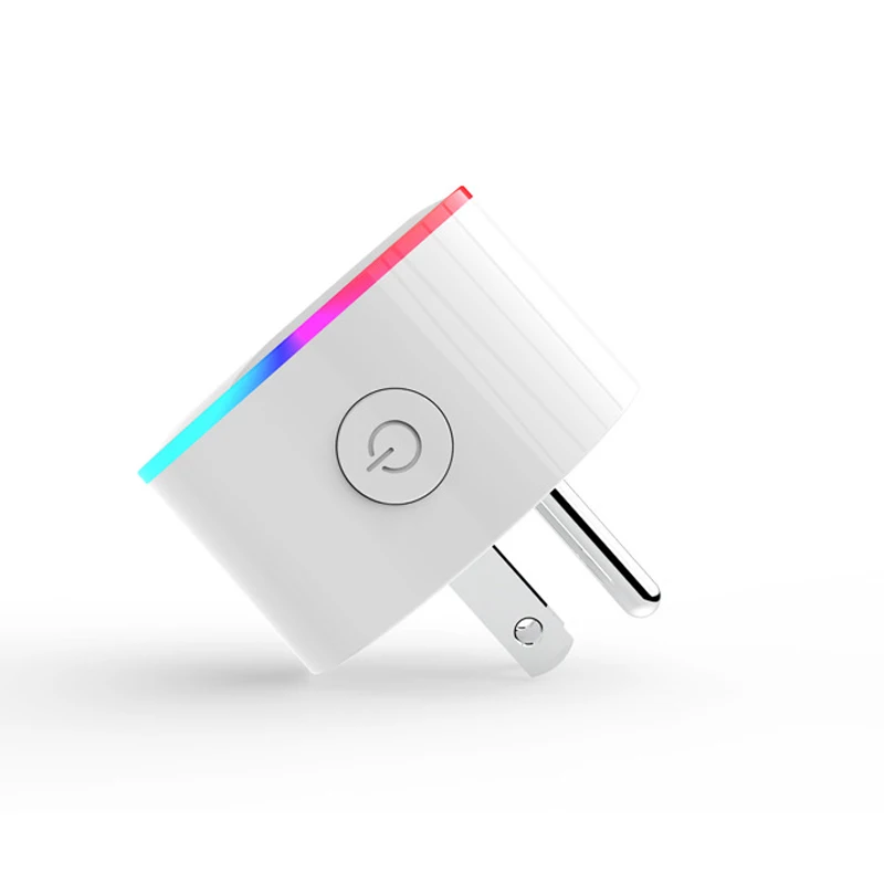 ASEER Tuya умная розетка, ЕС Wi-Fi розетка, RGB светодиодный режим сцены US mini wifi розетка, таймер разъем Alexa Google IFTTT