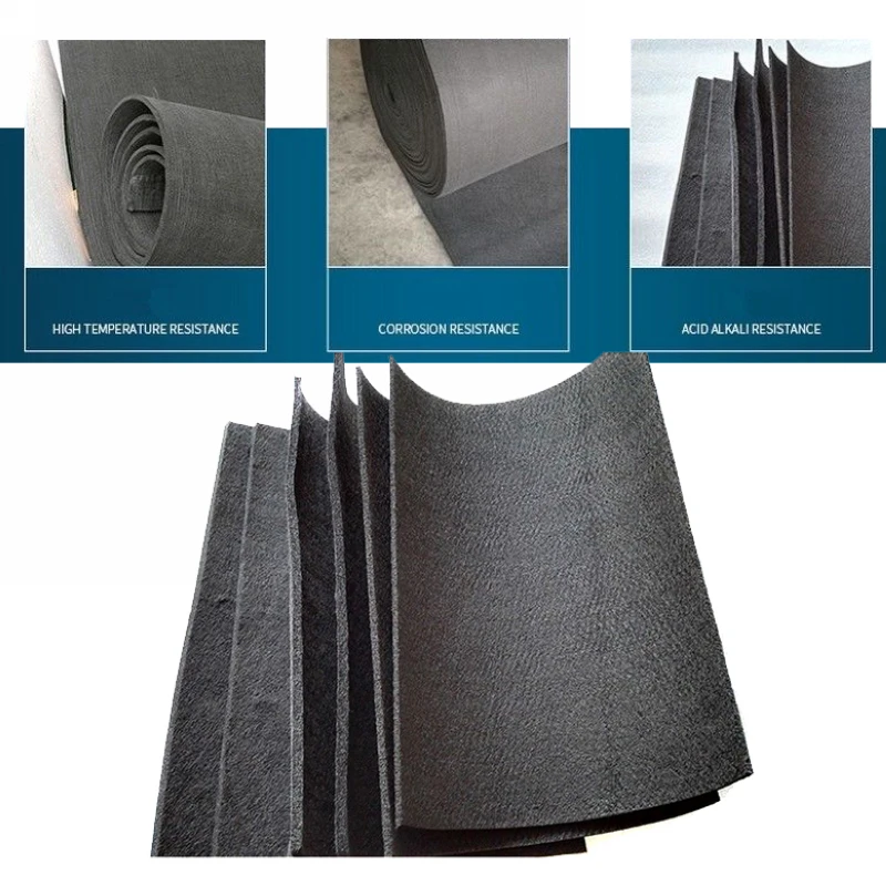 Mayitr 2 Sheets Graphite Carbon Felt High Pure Carbon Graphite 3mm / 5mm / 8mm / 10mm Carbon Fiber Felt 20x30cm High Quality