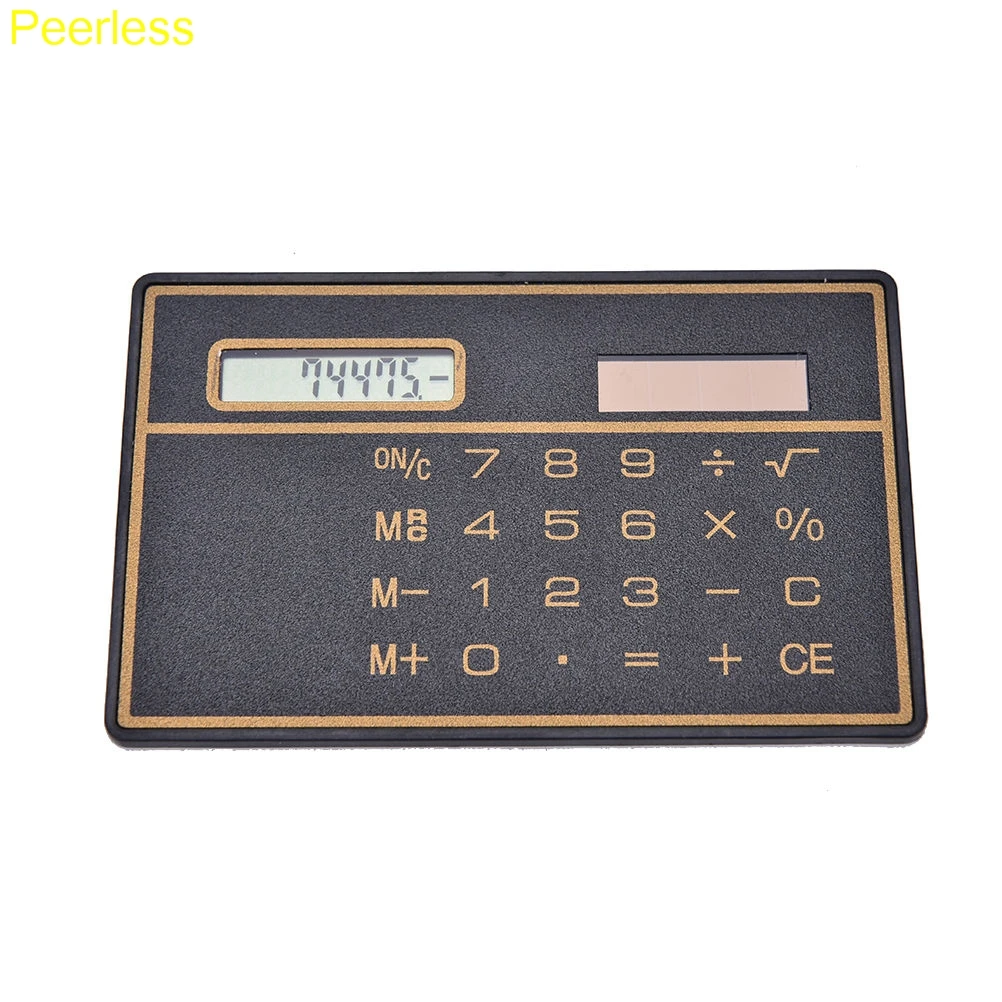 Peerless Power Pocket Mini Slim Credit Card SolarCalculator Counter Peerless Power Pocket Mini Slim Credit Card SolarCalculator Counter