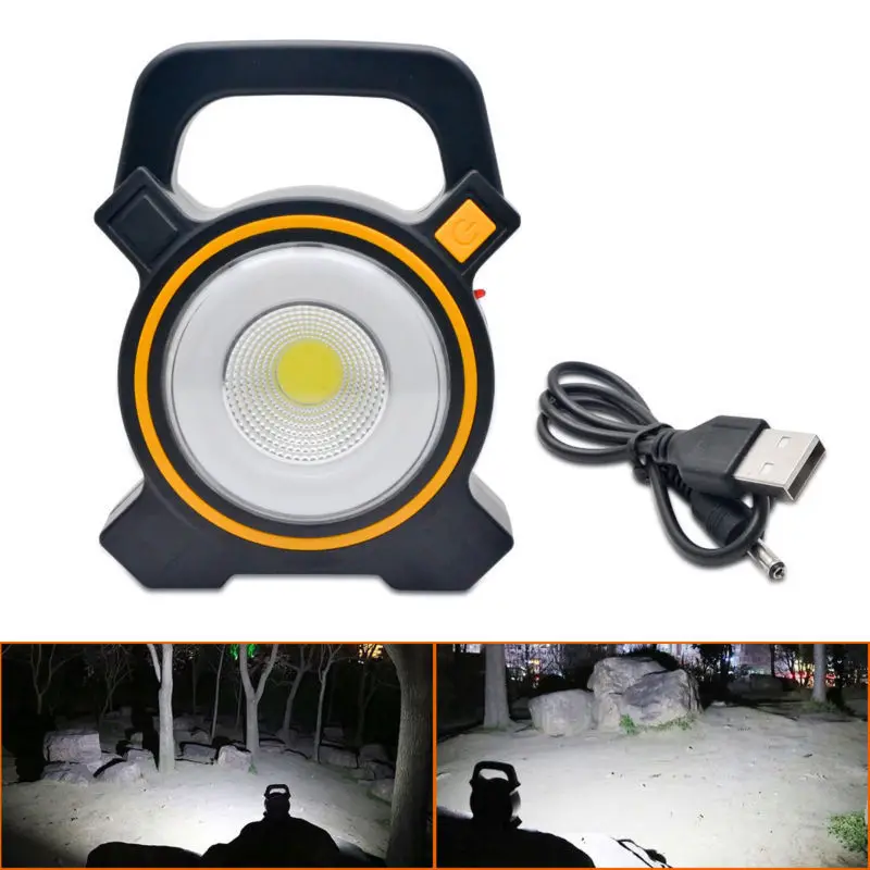 

Rechargeable COB LED Flood Light 2400 Lumens Solar COB Work light For Camper Spot Lamp Outdoor Garden Lights