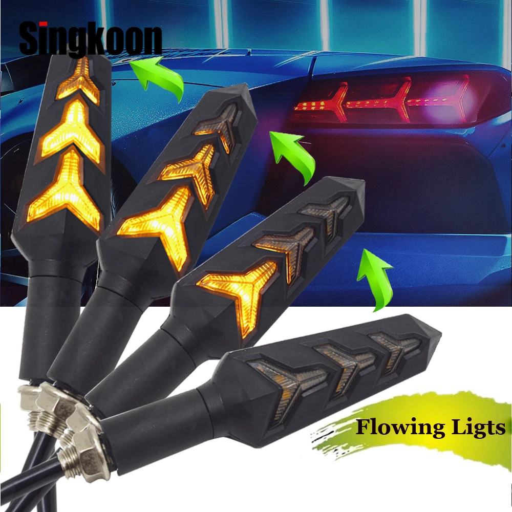 

Universal Flowing motorcycle turn signal lights LED Amber Indcator Lamp Blinker FOR honda x-adv honda x-adv honda xr xsr900