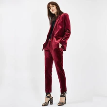 New velvet Formal Suits for Women Casual Office Business Suitspants Work Wear Sets Uniform Styles Elegant Pant Suits New velvet Formal Suits for Women Casual Office Business Suitspants Work Wear Sets Uniform Styles Elegant Pant Suits