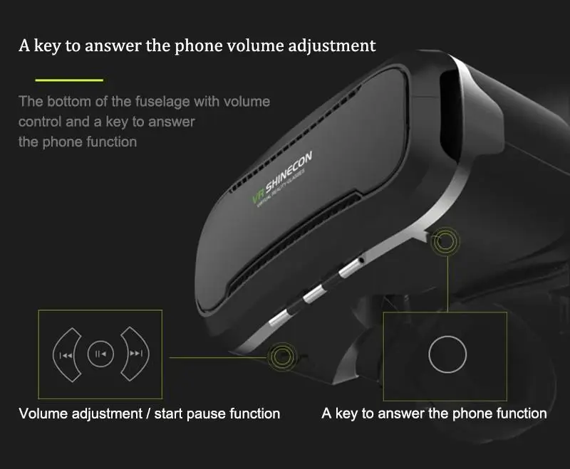 Новые 3D очки VR коробка с наушников виртуальной реальности 3D видео очки VR шлем для 4,5-6,0 дюймов iPhone /Android/фильмы