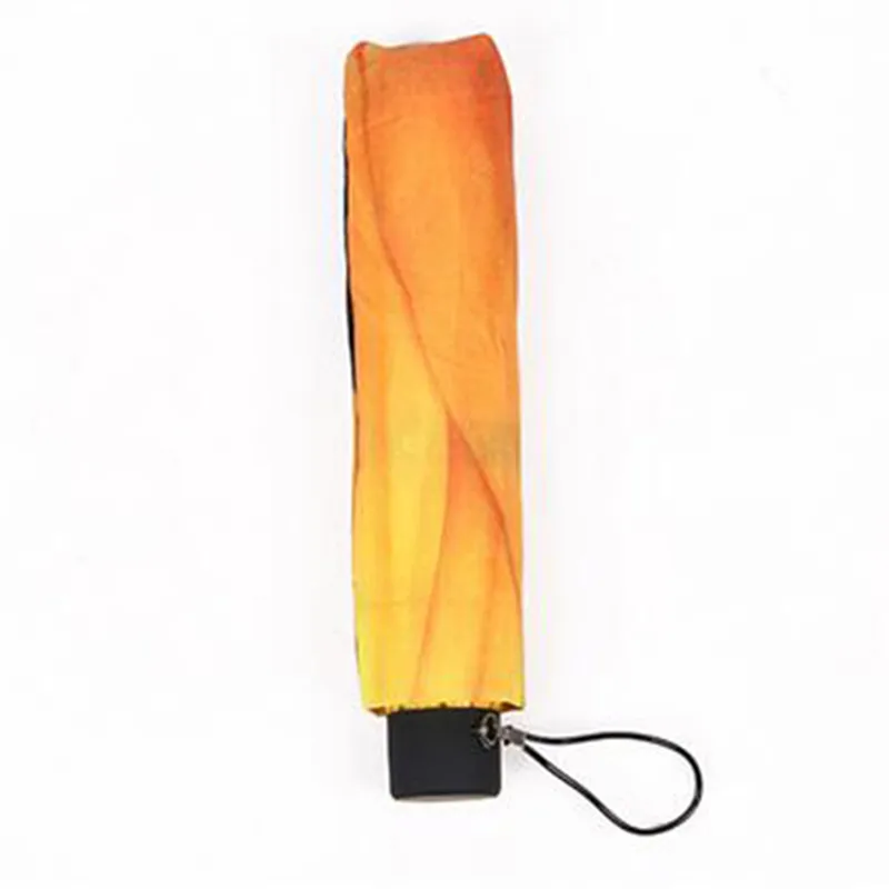 Sunflower Umbrella Rain Women Three Folding Sunny Rainy Non-automatic Pongee Anti UV Parasol Female Umbrella Light Umbrellas (17)
