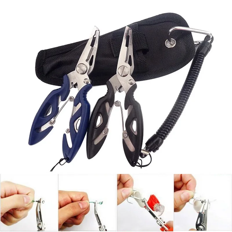 

1PC Stainless Steel Curved Nose Fishing Pliers Fishing Braid Cutters Scissors Small Fish Hook Remover Multifunction Tools Campin