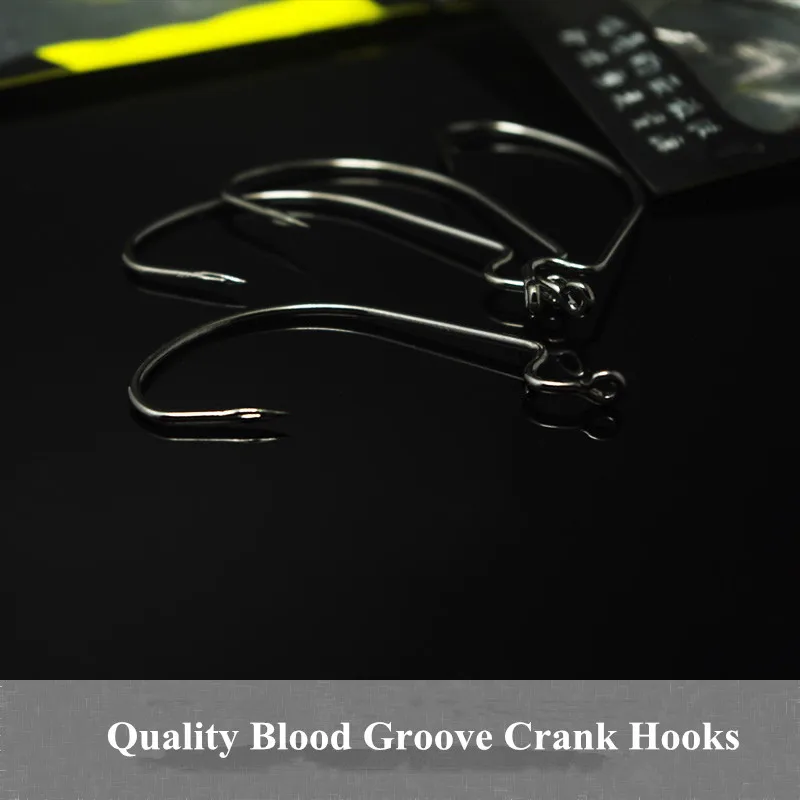 

Owner Blood Groove Worm Hook Crank Soft Bait Fishhook Texas Rig Fishing Hooks Accessories 4-6 Pieces Bag
