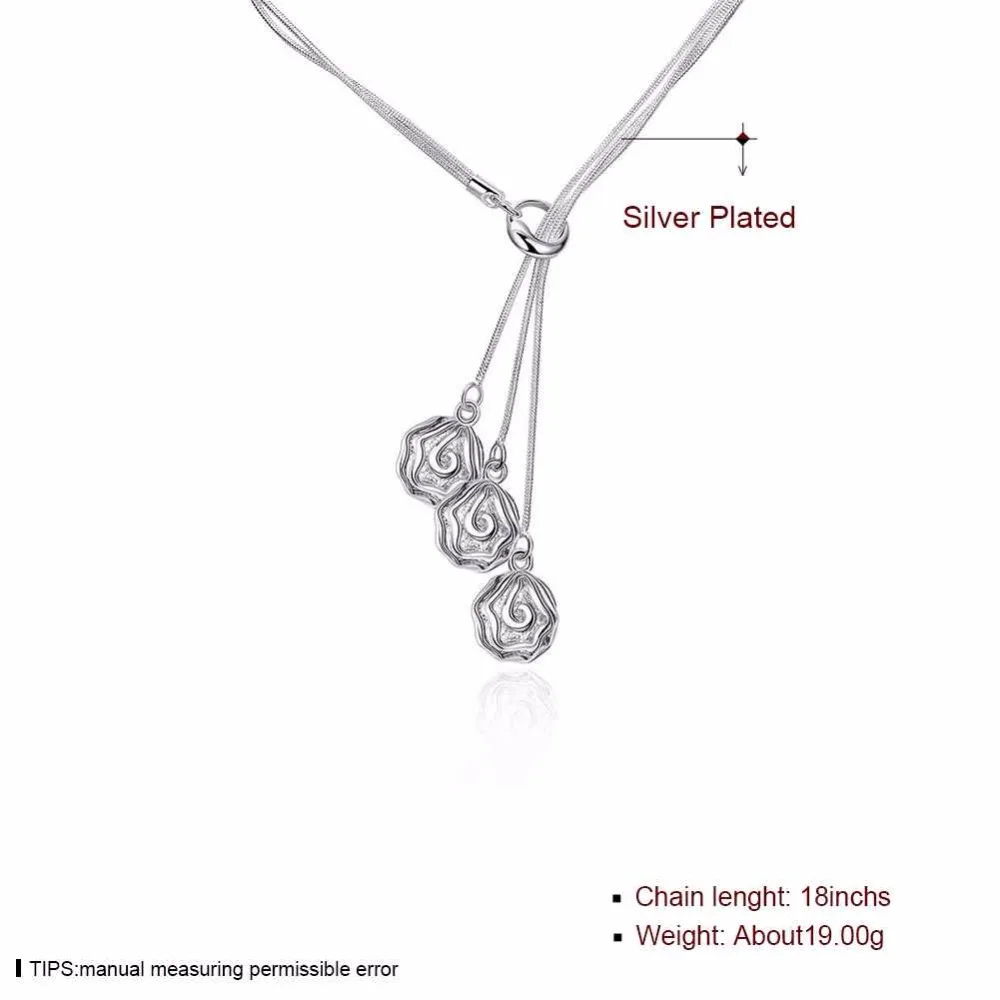 

DE18 flower 3 pcs 35mm pendant send with dust bag hot sell product girlfriend jewelry gift 925 silver pendant summer lover gift