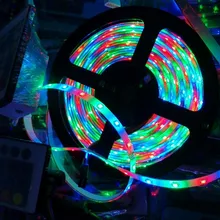 Светодиодный свет 2835 = 3528 RGB красного, зеленого и синего цвета DC12V 5 м 60 Светодиодный = 1 м 5 м = 1 Гибкая матовая водоотталкивающая приклеенные водонепроницаемые IP65 светодиодный 2835 светодиодные полосы RGB