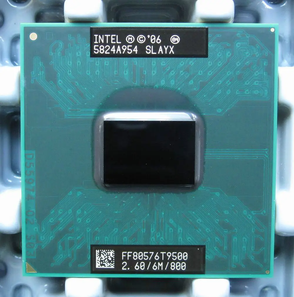 Original Intel Core 2 Duo t9500 laptop processor 6M Cache 2.6GHz 800 ...