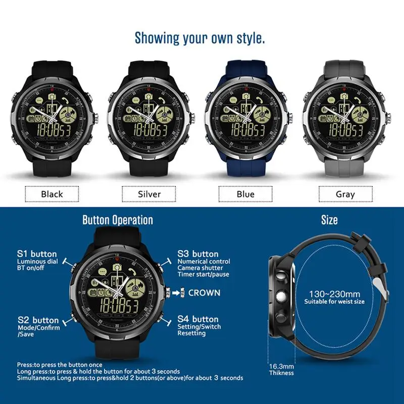IP67/50M Water Resistant ZEBLAZE VIBE 4 HYBRID Rugged Smartwatch Smart Watch Men activity tracker
