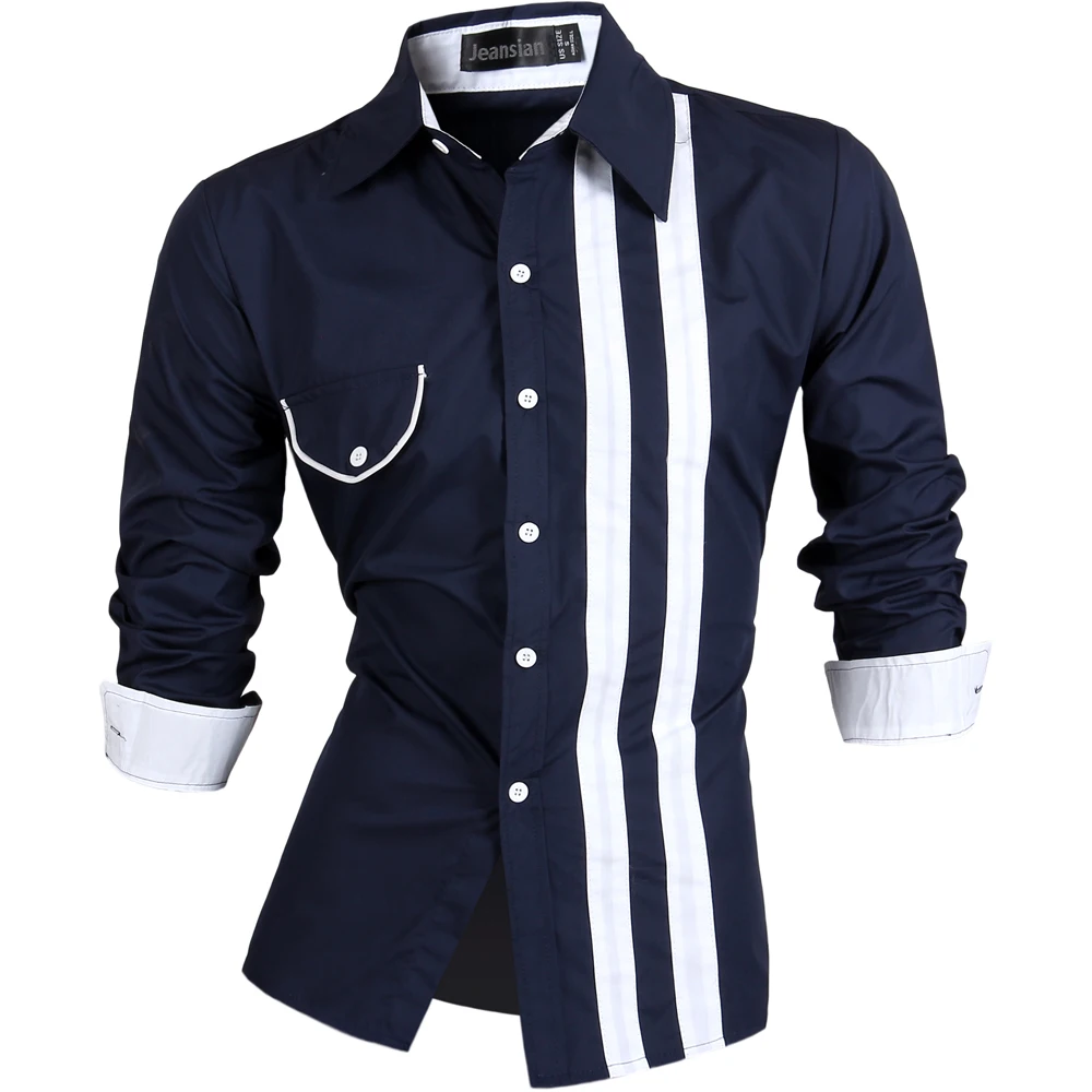 Automne 2017 Chemise Décontractée Mâle Shirt Slim Fit Robe Chemise À Manches Longues Chemise Homme Mode