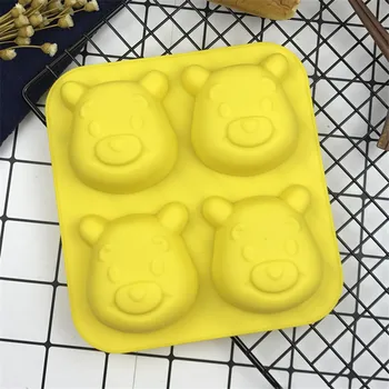 

1 Piece 4 Cute Winnie Shapes Silicone Cake Mold Cartoon Bear Fondant Chocolate Cookie Soap Pudding Mould Cake Tools