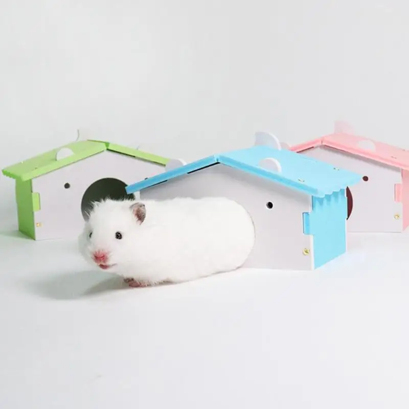 

Cute Mini Small Animal Pet Hamster House Nest Rabbit Hedgehog Pet Sleeping Log Cabin Animal Sleeping House Supplies Toys Gift