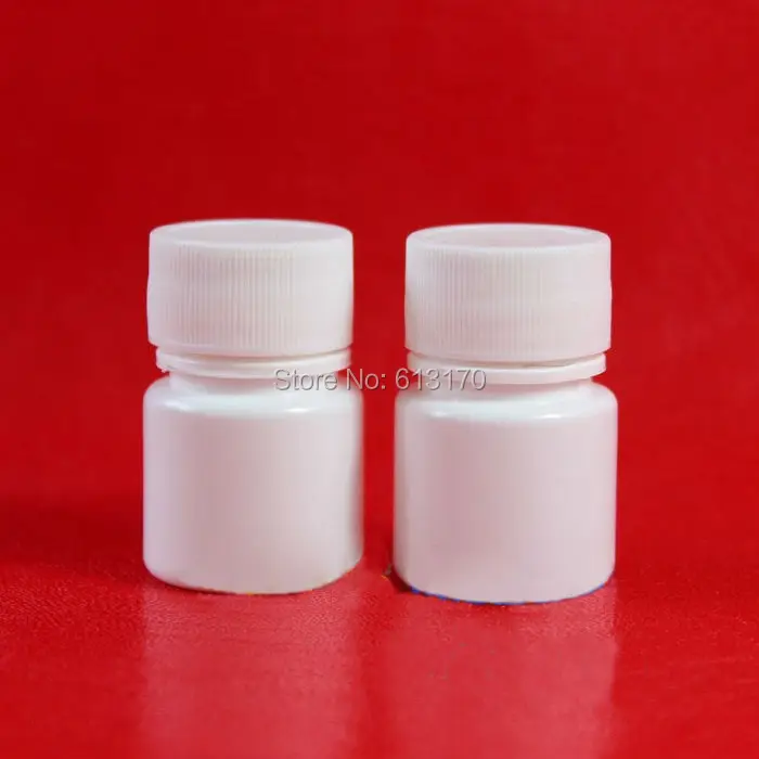100pcs/lot 10g 10ml Mini plastic Medicine bottle with white screw cap Small Pill Packing container sample vials | Красота и здоровье