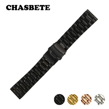 

24mm Stainless Steel Watch Band for Suunto Core Men Women Metal Strap Wrist Loop Belt Bracelet Black Silver Gold + Spring Bar