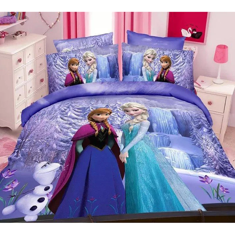 Disney принцессы из мультфильма “Холодное сердце” практика девушки с машинкой Маккуин с героями мультфильма «Моана»; Постельное белье детская обувь на каблуке для мальчиков и девочек; набор пододеяльников для Украшения в спальню Twin