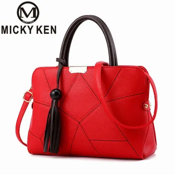 

MICKY KEN LEATHER WOMEN MESSENGER BAGS HANDBAGS WOMAN FAMOUS BRANDS SHOULDER CROSSBODY BAG HIGH QUALITY TOTE BAG TASSEL GIFT