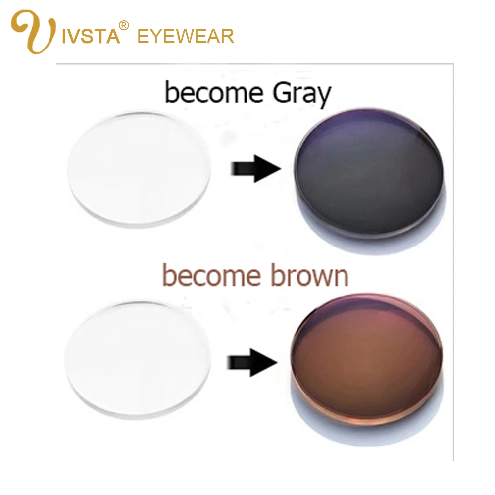 IVSTA Tinted Sunglasses Photochromic Lenses Men Women Diopter Degree Optical Prescription anti-Scratch 1.56 1.67