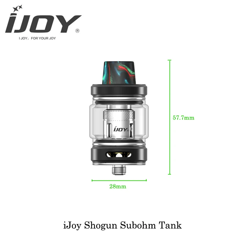 Электронная сигарета iJoy Shogun Sub Ohm бак 5 мл 28 мм диаметр сетки 1 Катушка 0.2ohm 510