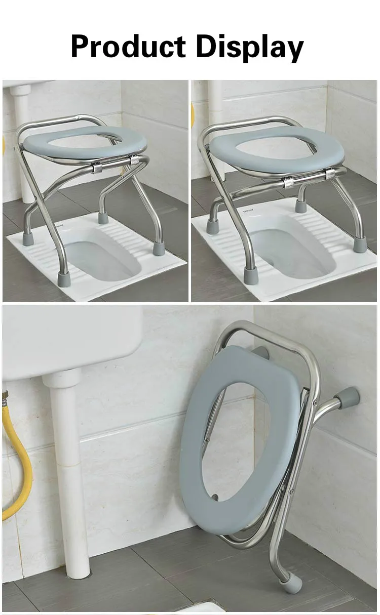 Табурет из нержавеющей стали сиденье для унитаза складной Туалет стул комод складной многофункциональный табурет для ванной мебели