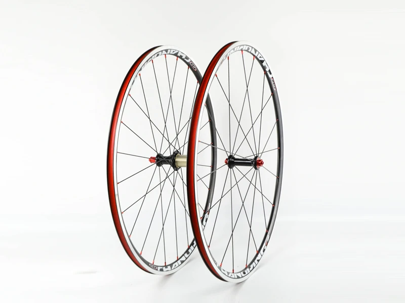 Excellent RT 700C Road Bike Wheel Double Layer Aluminum Alloy Rim 100/130mm Bicycle Wheel 20/24 Hole 5 Pcs Bearing Bike Wheels Ultra Light 2