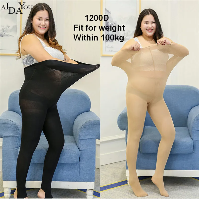 

Sexy Women Tights black plus size Lady Footed Pantyhose Foot Seamless Stockings underwear for female Autumn skirt ouc1712
