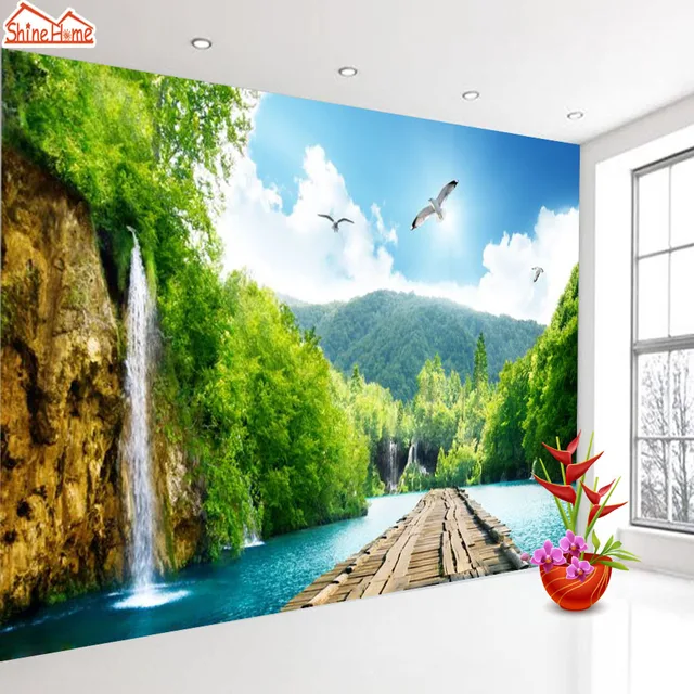shinehome holz pfad in wasserfall wasserfluss natur wand papier 3d wallpaper fr wnde 3 d - Natur Wand Im Wohnzimmer shinehome holz pfad in wasserfall wasserfluss natur wand papier 3d wallpaper fr wnde 3 d - Natur Wand Im Wohnzimmer