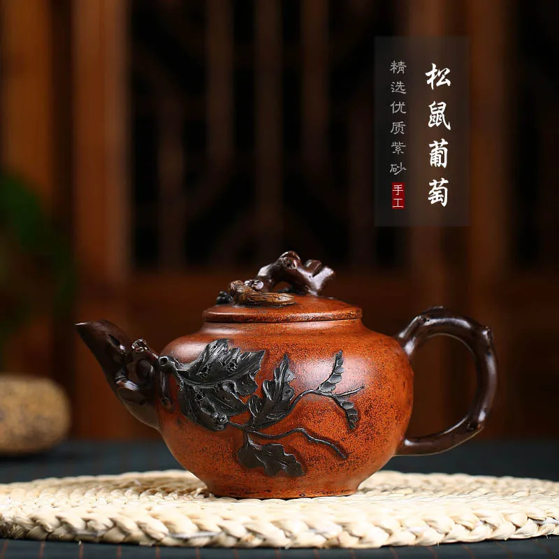 

yixing recommended squirrel reflux pot wholesale to sell goods on a commission basis grape handmade tea gift order